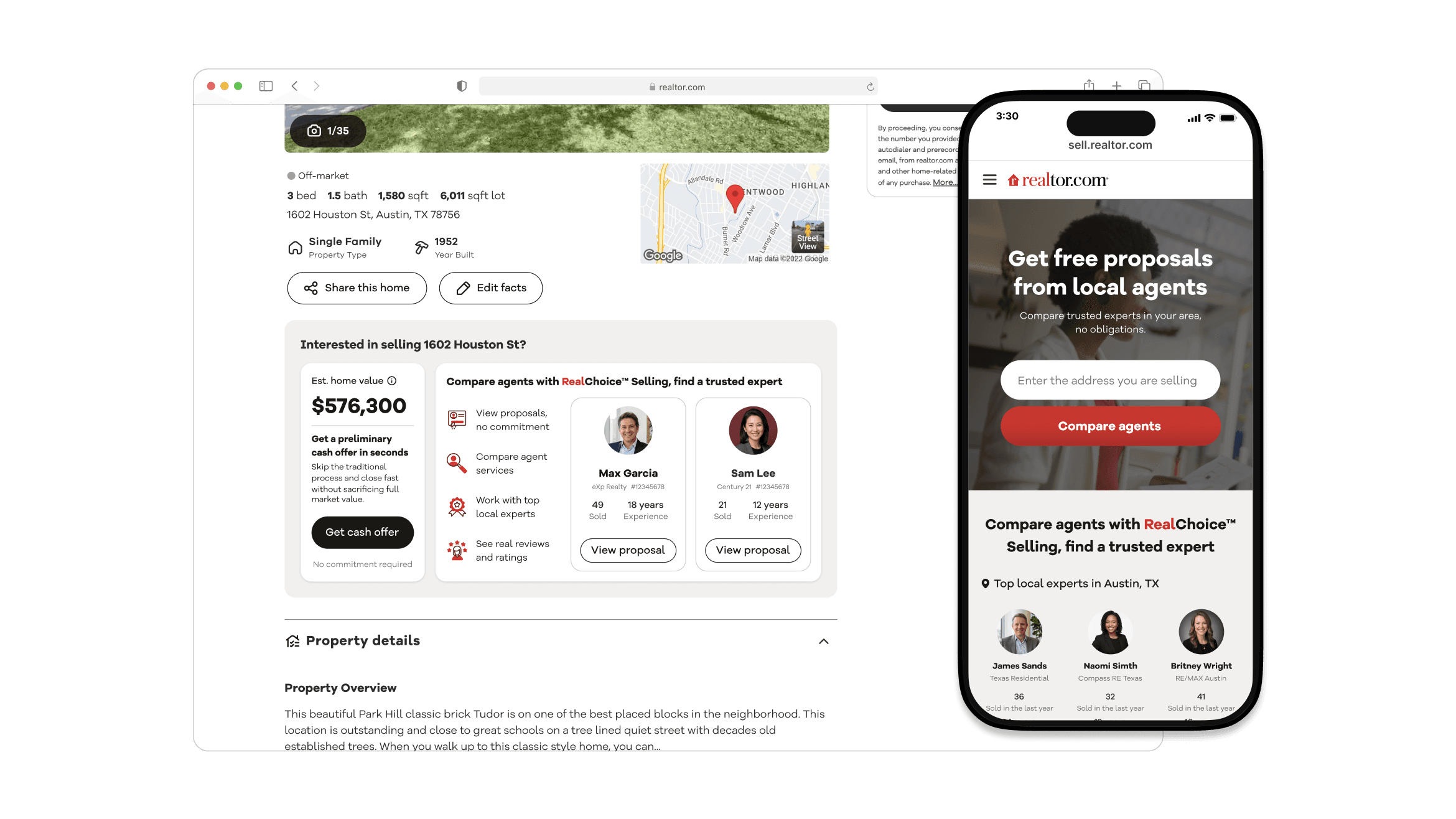 Realtor.com product screenshots
