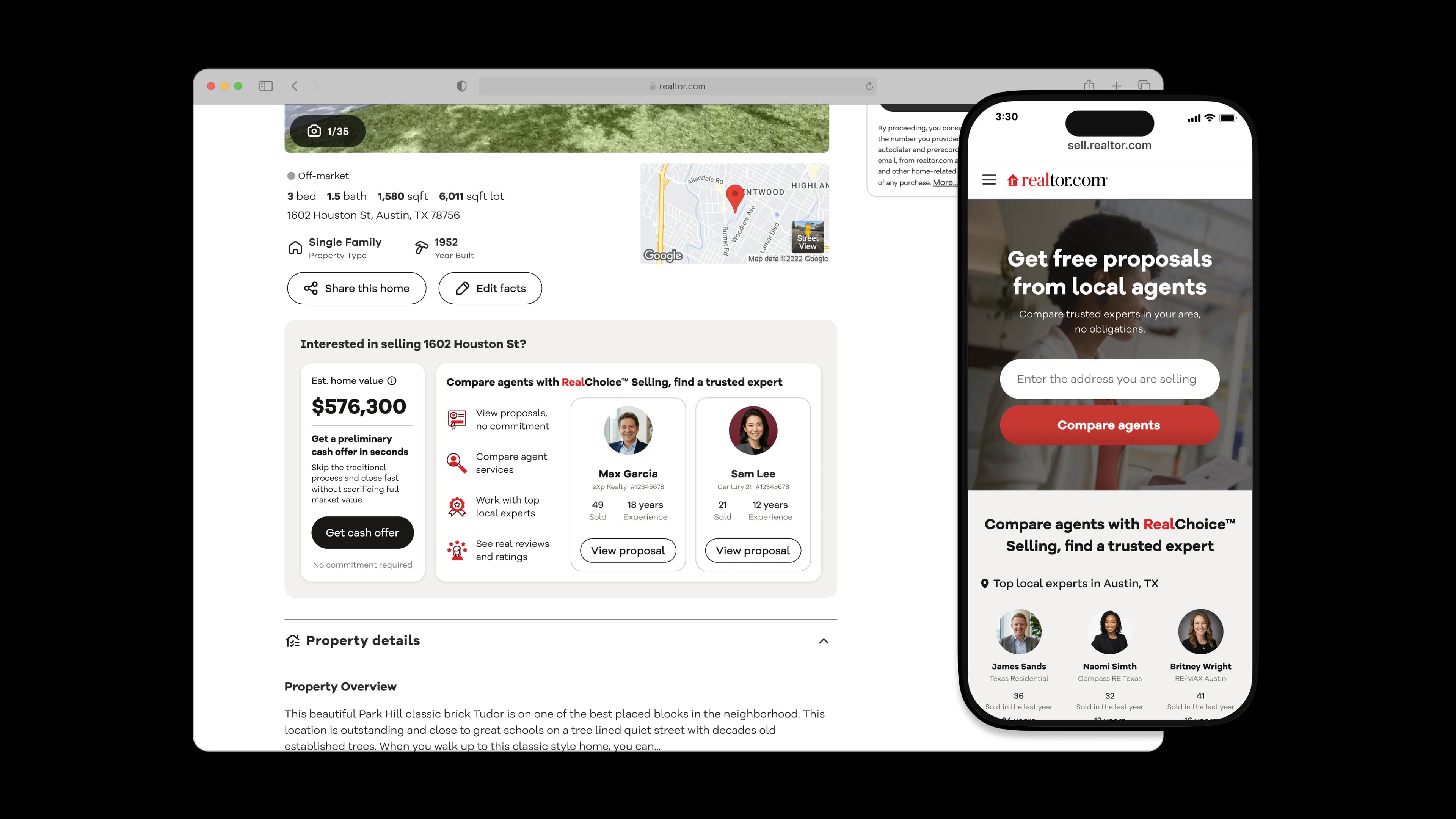 Realtor.com product screenshots