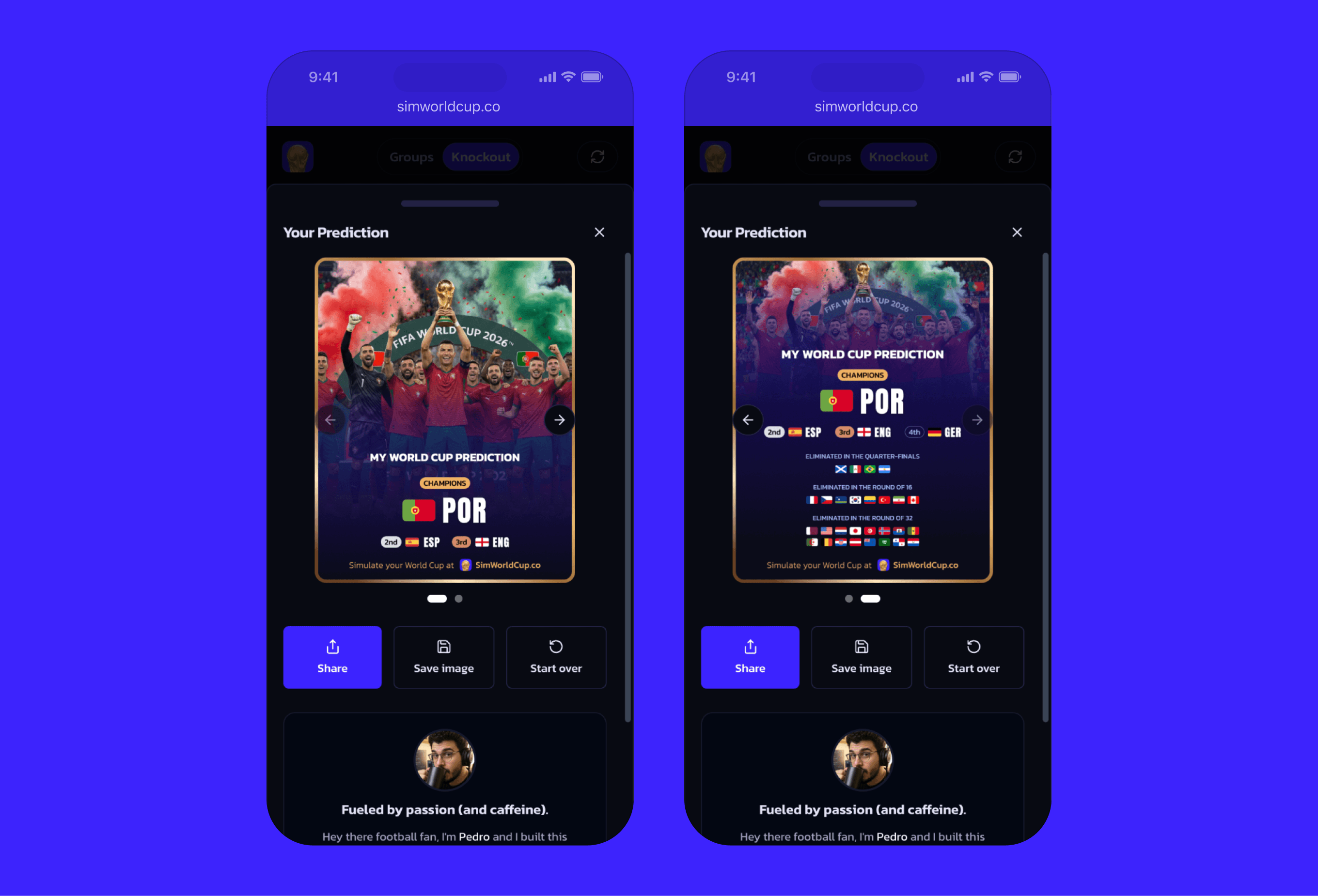 Your Prediction — shareable card, mobile