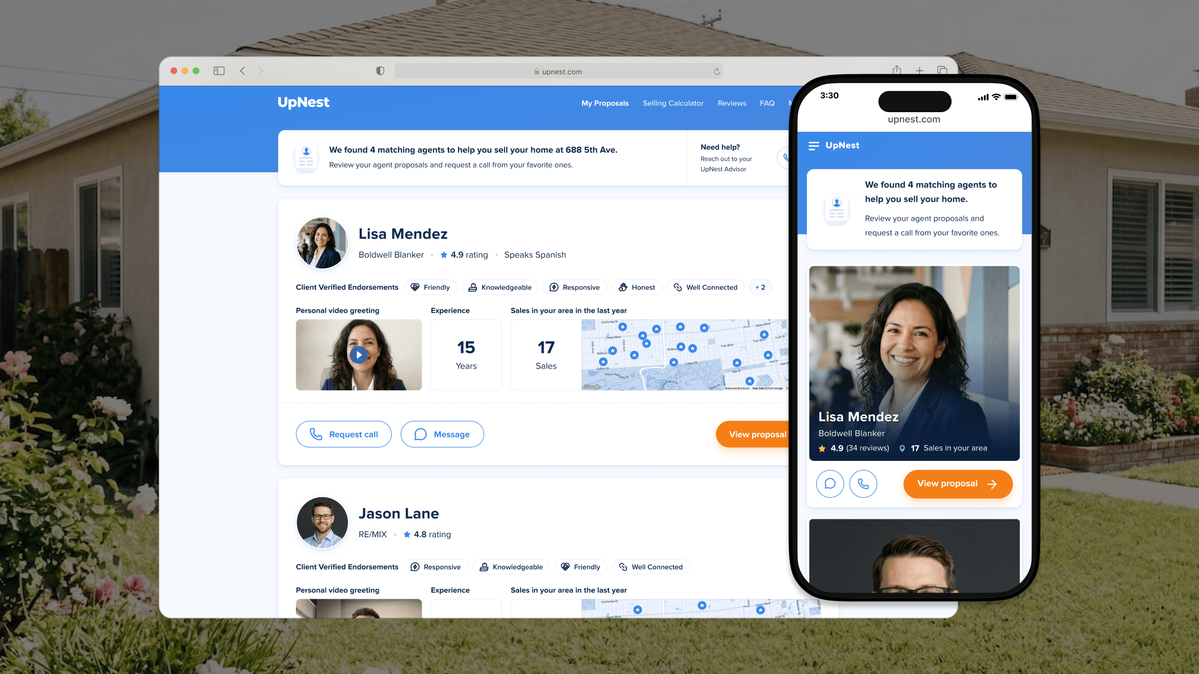 UpNest case study hero